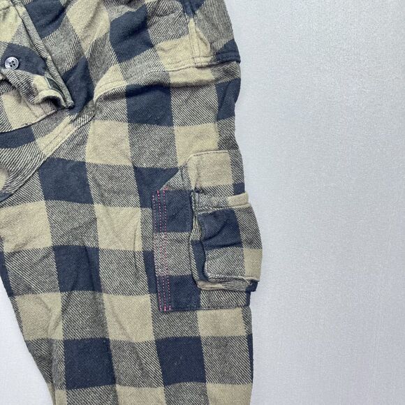 Jeans by Buffalo Mens Large Plaid Thin Flannel Long Sleeve Button Shirt - Picture 8 of 13